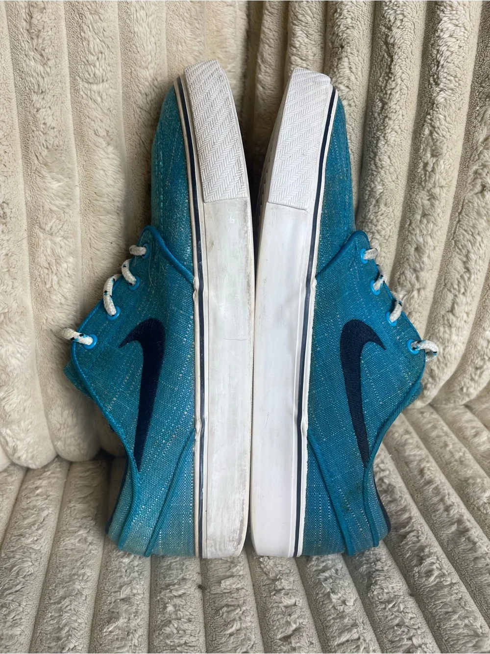 Nike SB Stefan Janoski Blue Canvas Skate Shoes Men’s Size 5 Youth - Picture 3 of 9